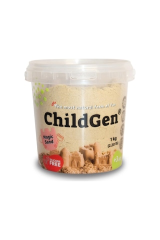 Childgen Doğal Oyun Hamuru 9 Lu - Doğarl Kinetik Kum 1 Kg Naturel Çok Renkli
