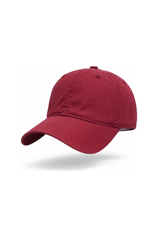 Perlotus Pamuklu Unisex Beyzbol Şapkası, Ayarlanabilir Metal Tokalı 58-60 Cm, 4 Mevsim Günlük Kullanım Şapka, Casual Outdoor bordo