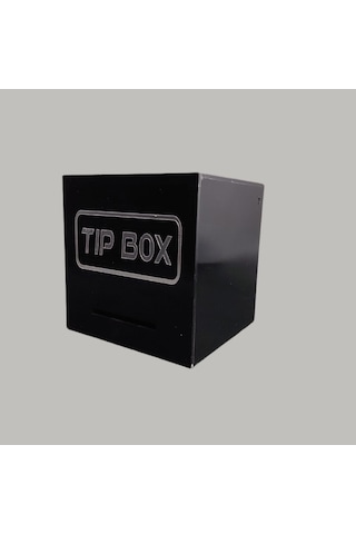 Kilitli Pleksi Masa Üstü Tip Box Bahşiş Kutusu Siyah 14x14xh13 Cm 1