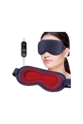 Lichen Usb Elektrikli Isıtma Göz Maskesi, Sıcak Kompres Göz Gri