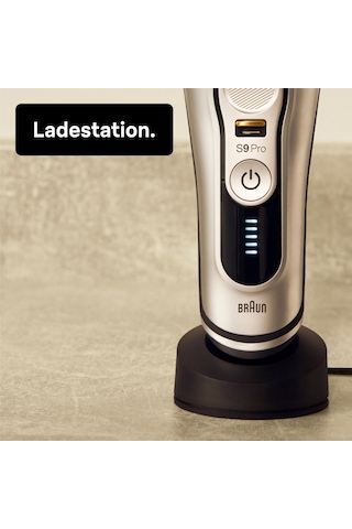 Braun Series 9 Pro Premium Erkek Tıraş Makinesi, Tıraş Başlığı, Elektrikli Tıraş Makinesi Ve Düzeltici, Şarj İstasyonu, Çalışma Süresi, 1, 3 Ve 7 Günlük Sakal İçin, 9417s, Gümüş