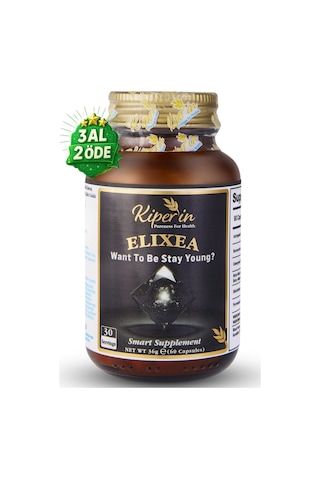 Kiperin Elixea Longevity Anti-aging Ve Canlandırıcı Etki Çin Geveni Ekstresi, Nadh, Pirolokinolin Kinon, Resveratrol, Glutatyon, Koenzim Q10, Nmn 60 Kapsül