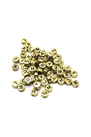 Harf Boncuk Elips Altın 6 Mm 250 Gr