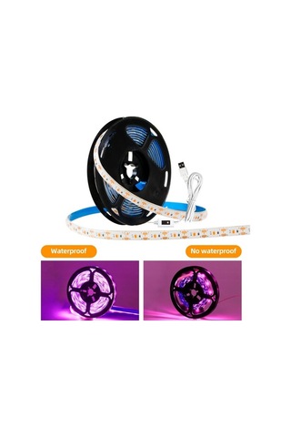 Tongxida 3 M Su Geçirmez Led Dikim Dolum Işık, Usb El Tarama, Karartma, Tam Spektrum Bitki Lambası Mor - Pembe