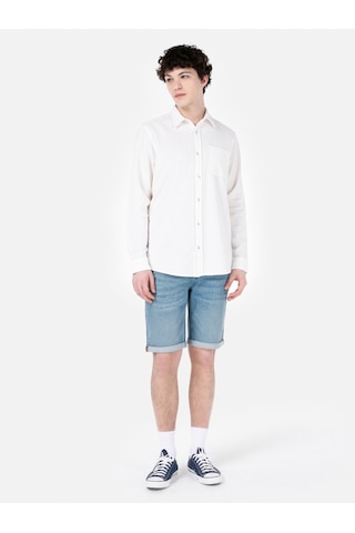 Colin's Colins Normal Kesim Shirt Yaka Cepli Beyaz Erkek Uzun Kol Gömlek Cl1069260 Cl1069260 Q1.v1 Ofw Beyaz