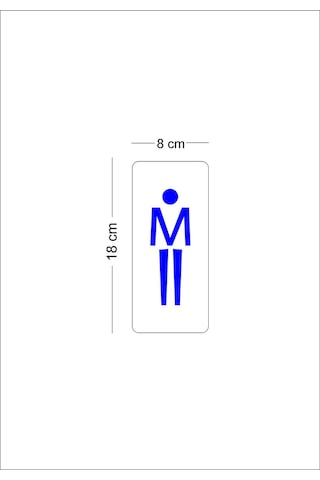 Man Woman Wc Yön Levhası Pembe-mavi