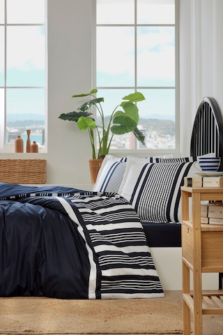 Özdilek Wonder Tek Kişilik Lastikli Fitted Çarşaf Nevresim Takımı Lacivert
