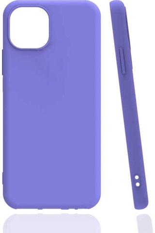 Apple Uyumlu iPhone 13 Kılıf Zore Biye Silikon Lila