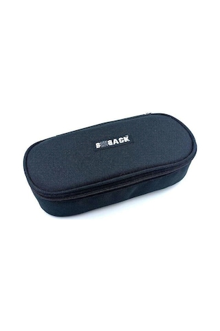 Bback Kumaş Oval Kalem Kutusu Siyah