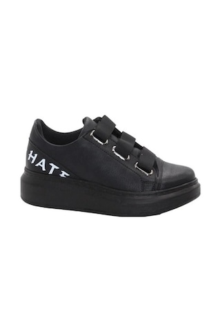 Mergenshoes 0328 Siyah Dikişli Günlük Kadın Spor Ayakkabı Siyah