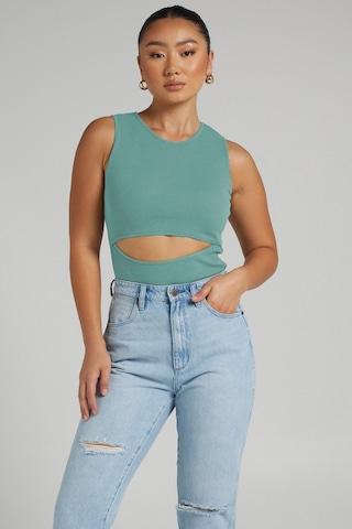 Madmext Mint Yeşili Yırtık Detaylı Basic Bodysuit-mint Yeşili Mint Yeşili
