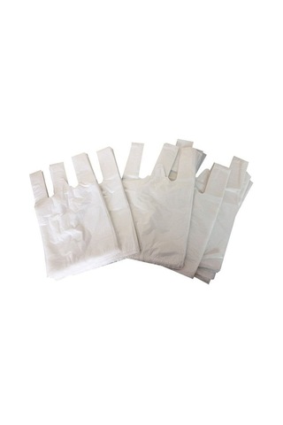 Beyaz Baskısız Atlet Poşet Orta Boy Poşet 1kg 11 X 18 Cm Poşet