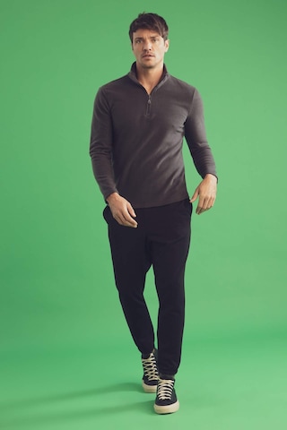 DeFacto Antrasit Tüylenme Yapmayan Soğuk Geçirmez Regular Fit Dik Yaka Fermuarlı Polar Sweatshirt Y3996AZNSAR126