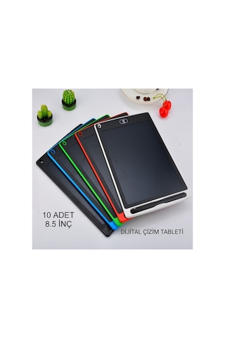 10 Adet Grafik Dijital Kalemli Lcd Çizim Tableti Çocuk Yazı Tahtası 8.5 Inc Ssayazı2800066, One Size