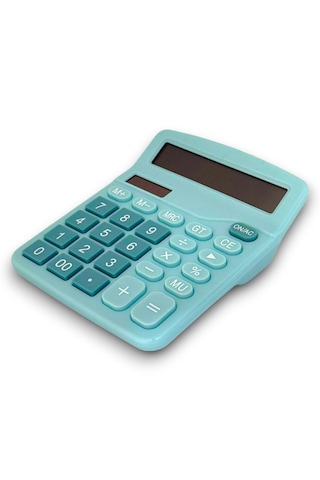 Dx-837b Güneş Enerjili Ve Pilli Turkuaz Hesap Makinesi 12 Haneli - 1 Adet Turkuaz