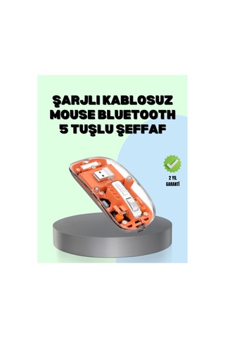 Şarjlı Ergonomik Fare 1600 Dpı, Sessiz Tıklama Özellikli Tkndhmngo Çok Renkli Diğer