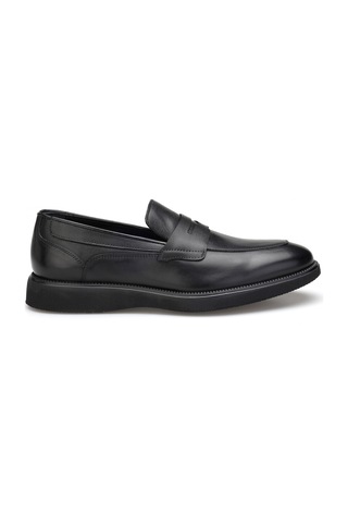 Fıt Hakiki Deri Erkek Loafer Siyah