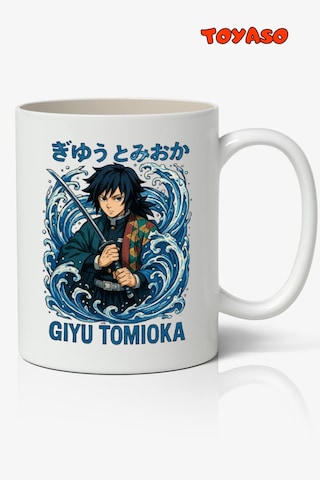 Giyu Tomioka Demon Slayer İblis Keser Anime Kişiye Özel Temalı Kupa Bardak Arkadaşa Sevgiliye Hediye Beyaz