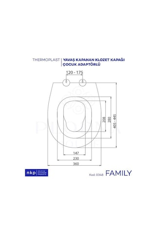 Family C Model Çift Kullanımlı Klozet Kapağı Küçük&büyük Çocuk Ad
