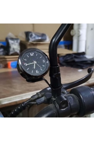 Artfulabode Suntek Siyah Motosiklet Kadranı Dijital Dekoratif Saat Ea Siyah