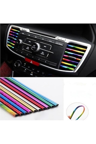 Meyzone Araç Içi Klima Izgara Hava Çıkış Dekoratif Şeritler Klima Şerit