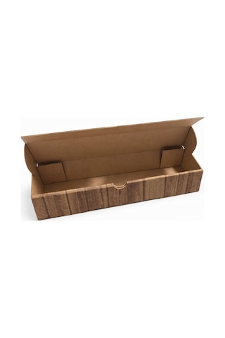 Ahşap Baskılı Büyük Dürüm Kutusu 37x8x6 Cm - 500 Adet