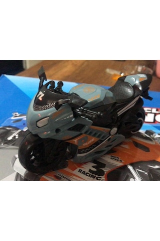 Oyuncak Sürtmeli Polis Motorsikleti 15 Cm Haki Gri Model Motorsiklet