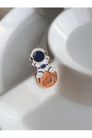 Proshik Broş Astronot Erkek Çocuk Rozet 249180192 Beyaz