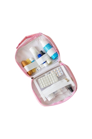 Mama Yoyo Greyfurt Desenli Seyahat İlaç Çantası Greyfurt