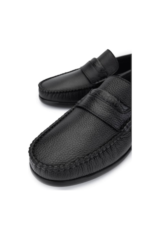 Tamer Tanca Erkek Hakiki Deri Siyah Floter Loafer Ayakkabı 1008 3483 Erk Ayk Y25 Sıyah Fltr Siyah Floter
