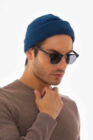 Dört Mevsim Penye Bere Petrol Mavisi