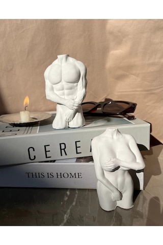 İnsan Figüründe Kadın Erkek Dekoratif Obje/biblo 10 Cm