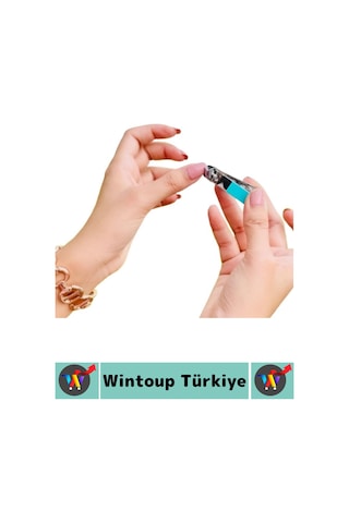 Manikürseti Kompakt Kadın Erkek Makas Törpü Tırnak El Bakım Şık Taşıma Çantalı Manikür Seti 8 Parça
