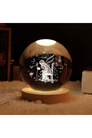 Ahşap Altlıklı Usb'li Gece Lambası Çok Renkli