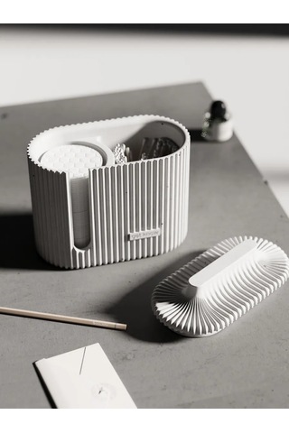 Getknow Home Kapaklı Pamuk Disk Ve Çubuk Kabı 342136040 Beyaz