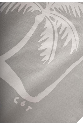 Cigit Palmiye Baskılı T-shırt 2-8 Yaş Mint Yeşil Mint Yeşili