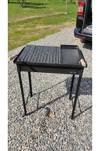 İklim Sac Tava Oluklu Izgaralı Mangal 40 x 60 CM