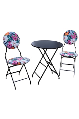 Katlanabilir Kehribar Desenli Metal Sandalye