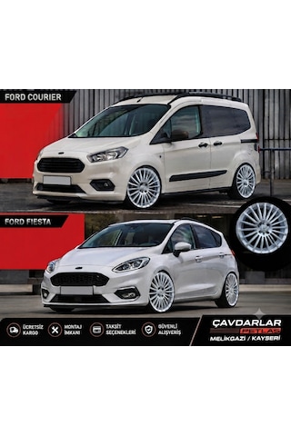 4x108 16 İnç Et:45 Cb:63.4 Silver Ford Jantı Ford Fiesta Courye Focus Uyumlu Jant Bir Takım 4 Adet
