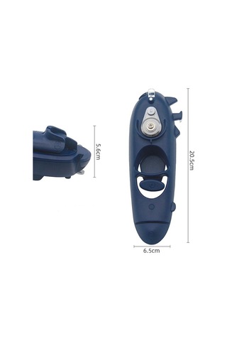 8'i 1'den 1 Paslanmaz Çelik Çok İşlevli Elle Yakalanmış Şişe Açıcı Koyu Mavi Mavi
