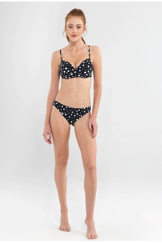 Blackspade Çıkartılabilir Destekli Puantiye Baskılı Siyah Bikini