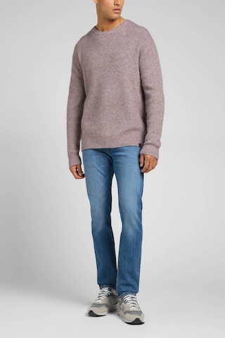 Lee Regular Fit Normal Kesim Bisiklet Yaka Mor Triko Kazak L83ZDD70 Mor