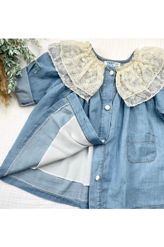 Kot Bebek Elbise Kot Mavi