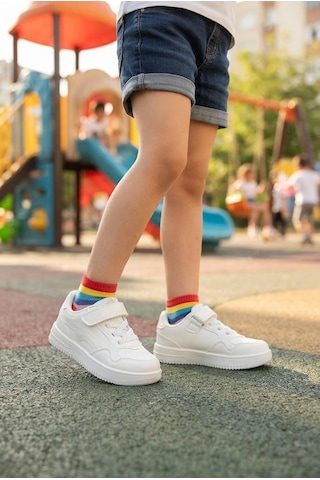 Fort Cool Shark Anatomik Rahat Sneaker Kız Çocuk Ayakkabı Beyaz