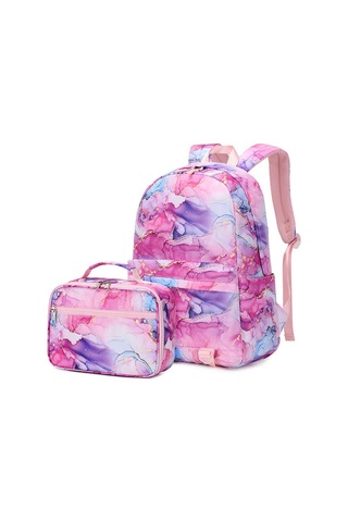 Tenfowee Kadınlar İçin Modern Sırt Çantası - Güçlü Materyal, Pratik Kullanım, Günlük Kullanıma Uygun, Siyah Desenli İki Parça Seti Siyah