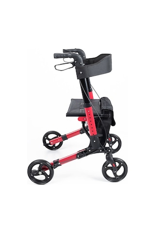 Rolatör Ws-9102 Kırmızı Lüx Alüminyum