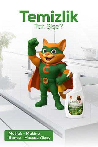 Bitkisel Çok Amaçlı Temizleyici 750 Ml Leke Çıkarıcı, Yağ Sökücü, Yüzey Temizleyici Tekli