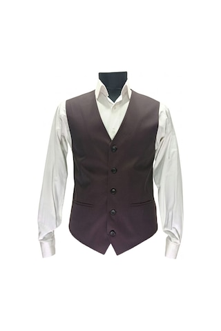 Mentor Regalo Erkek Yelek V Yaka Koyu Bordo Armürlü 54103