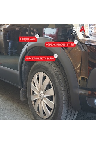 Volkswagen Transporter T6 2015-2020 Yıl Aralığı Uyumlu Uzun Şase Çift Sürgü Dodik Seti 11 Parça Siyah