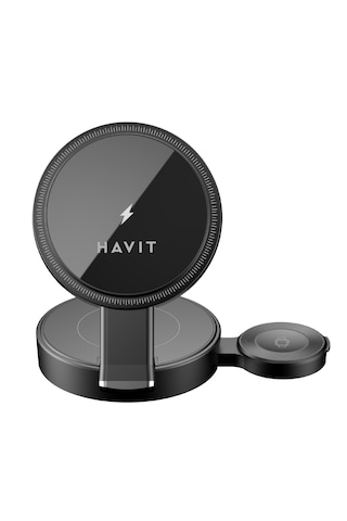 Havit W3100 Katlanabilir Kablosuz Şarj Cihazı 15w - Siyah
